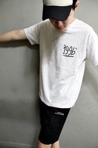 2022]여름신상] 주니어 사이즈) 1996 반팔 티셔츠~ (백멜란지.검정) ~ (소단9-11호/대단 13호-19호까지)